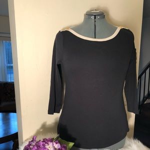 Black and cream Ralph Lauren cotton shirt XL